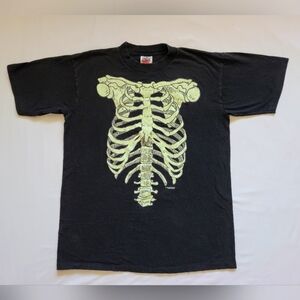 Vintage 90s Glowing Skeleton Single Stitch Shirt